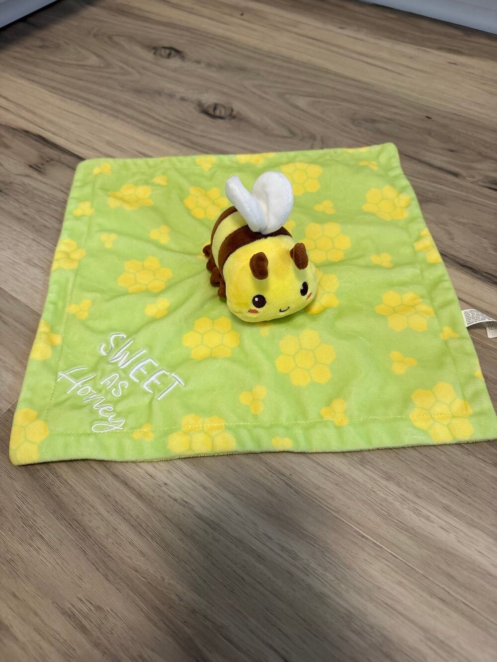 Bumble Bee Lovey Yellow Green Floral Sweet As Honey Security Blanket Toy 13 Inch